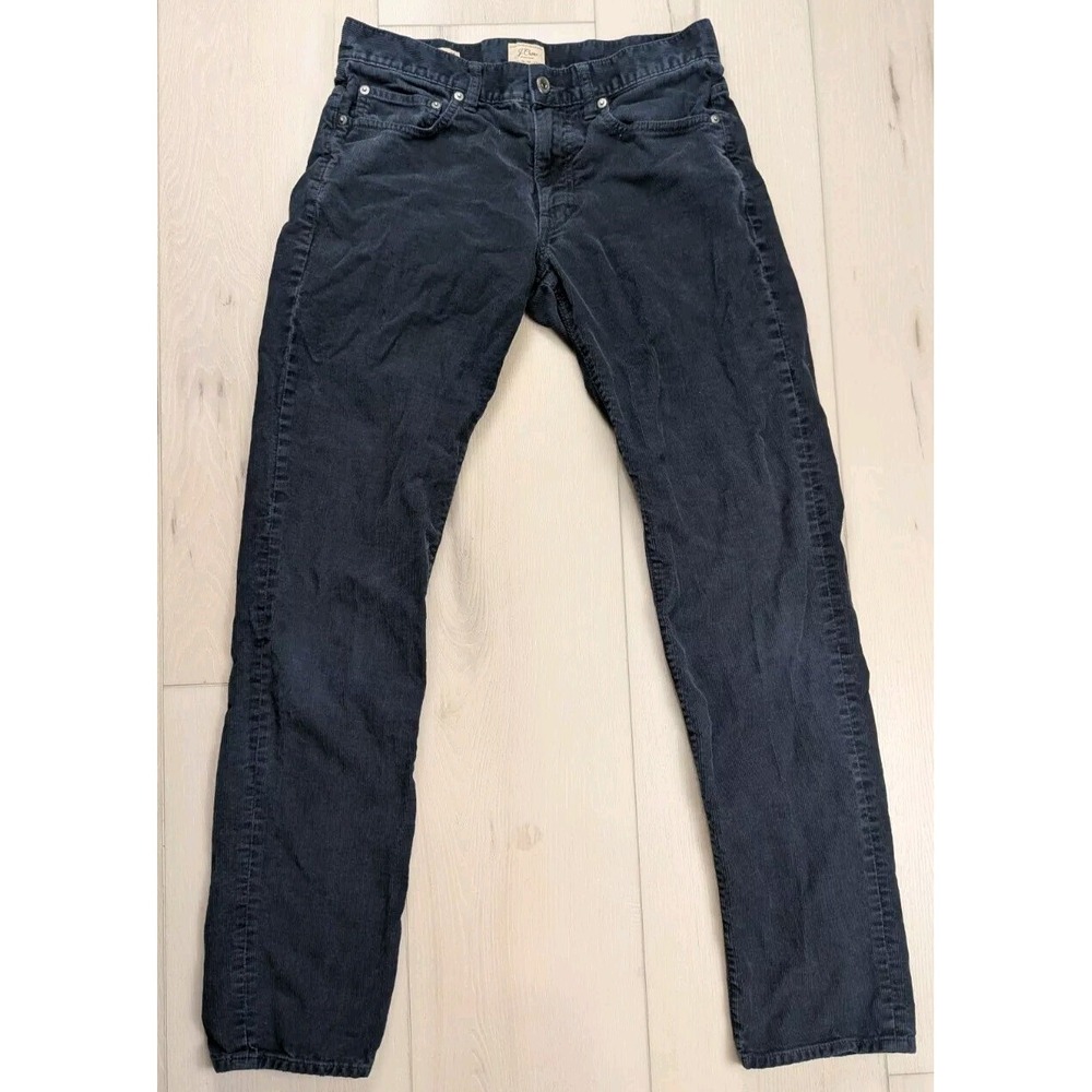 J Crew‎ Corduroy Pants Mens 30x34* Navy Blue 484 Slim Stretch 5-Pocket Cotton